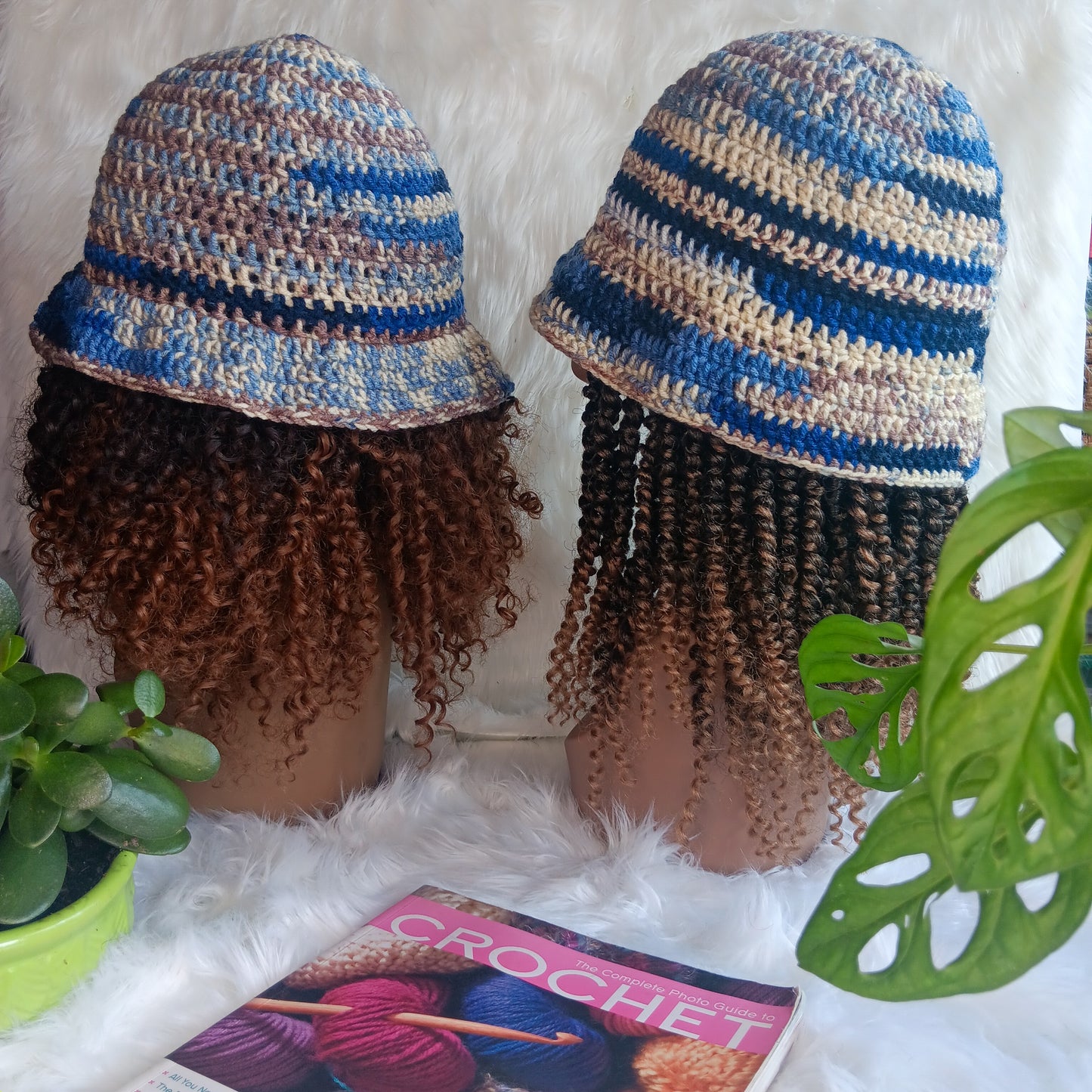Bestie Ruffle Crochet Hat Set – Matching Hats for Friends, Couples & Families